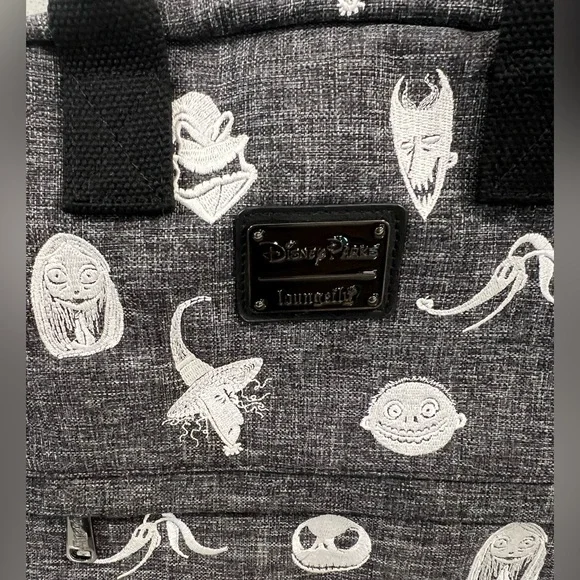 Disney Parks Loungefly Nightmare Before Christmas NBC Heads Embroidered Backpack - Picture 3 of 4